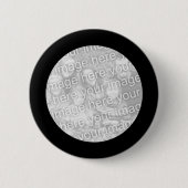 Zwart ingelijste foto ronde button 5,7 cm (Voorkant)