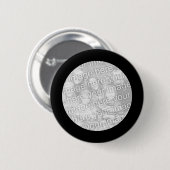 Zwart ingelijste foto ronde button 5,7 cm (Voorkant /achterkant)