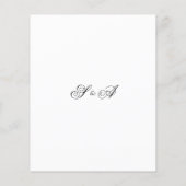 Zwart ingelijste monogrammen minimalistische budge flyer (Achterkant)