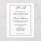 Zwart ingelijste monogrammen minimalistische budge flyer (Voorkant)