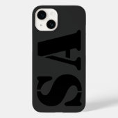 Zwart initiaal Minimal Contemporary I Phone Case (Achterkant)