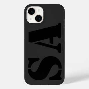 Zwart initiaal Minimal Contemporary I Phone Case