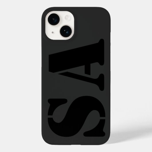 Zwart initiaal Minimal Contemporary I Phone Case (Achterkant)