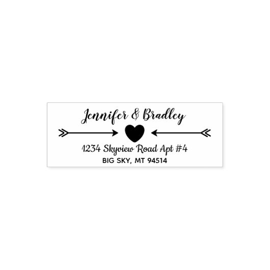 Zwart Ink Aangepaste Naam Retouradres Zelfinktende Stempel (Design)