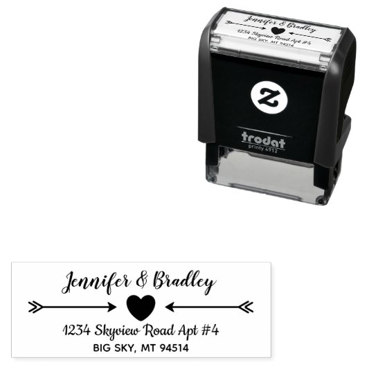 Zwart Ink Aangepaste Naam Retouradres Zelfinktende Stempel (In situ)