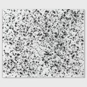 Zwart inktvlekspleet cadeaupapier (Vlak)