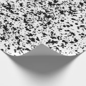 Zwart inktvlekspleet cadeaupapier (Hoek)