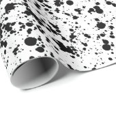 Zwart inktvlekspleet cadeaupapier (Rol Hoek)