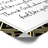 Zwart Inspirerend leven Aanmoedigingsaanbiedingen Poster (Hoek)