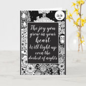  zwart Inspirerend Quote over Inner Stre Kaart (Gele Bloem)