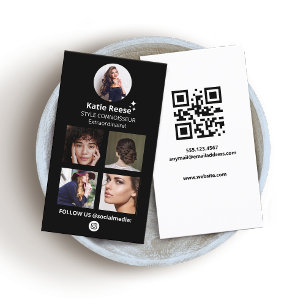 Zwart Instagram foto sociale media, volg ons Visitekaartje