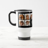 Zwart Instagram Fotocollage Custom Monogram Reisbeker (Links)