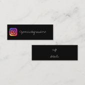 zwart instagram mini visitekaartje (Voorkant / Achterkant)