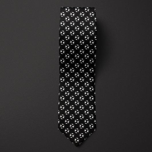 Zwart Inverted Voetbal Stropdas