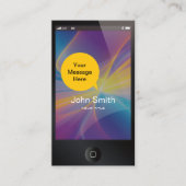 Zwart iPhone-achtig Visitekaartje (Voorkant)