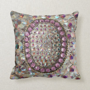 ZWART Iridescent Rhinestone Pillow Kussen