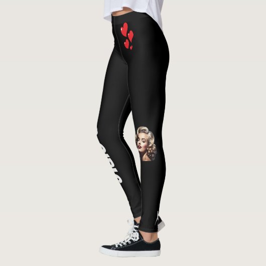 Zwart is Back Forever Hearts Leggings (Links)