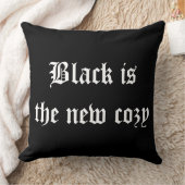Zwart is de nieuwe gezellige Gothic Style Typograp Kussen (Deken)