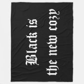 Zwart is de nieuwe gezellige Halloween Fleece Deken (Voorkant)