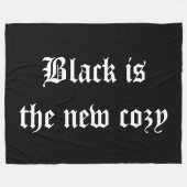 Zwart is de nieuwe gezellige Halloween Fleece Deken (Voorkant (Horizontaal))