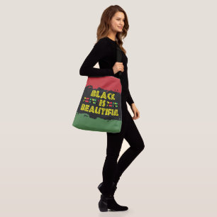 Zwart is een prachtig Afrikaans thema Afrika Zwart Crossbody Tas