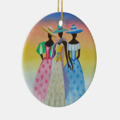 Zwart is een prachtige Afrikaanse Amerikaanse kuns Keramisch Ornament (Rechts)