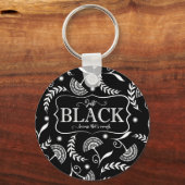 Zwart is genoeg Designer Sleutelhanger Black Gesch (Achterkant)