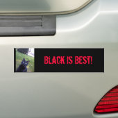 Zwart is het beste. bumpersticker (Op auto)