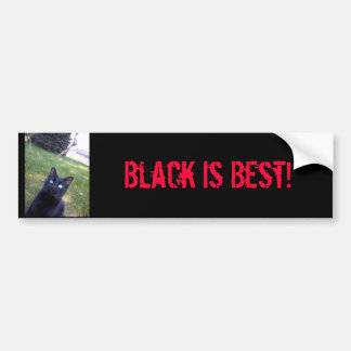 Zwart is het beste. bumpersticker
