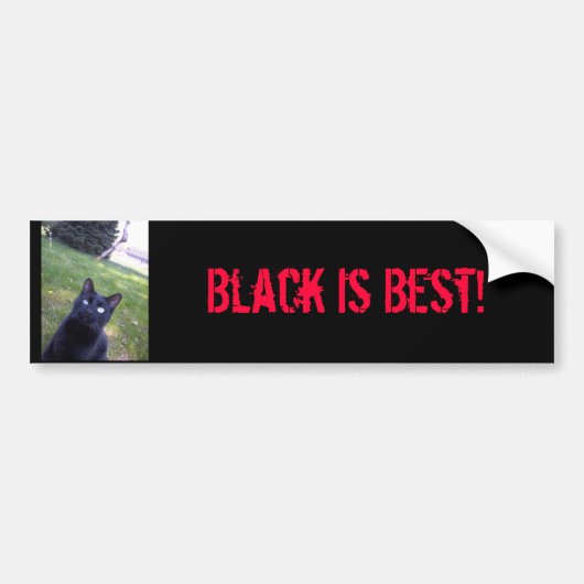 Zwart is het beste. bumpersticker (Voorkant)