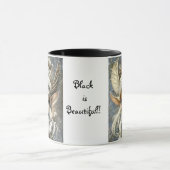 Zwart is mooi! koffie mok (Midden)