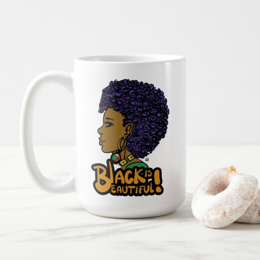Zwart is mooi koffiemok (Met donut)