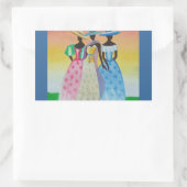 Zwart is mooie Afro-Amerikaanse kunst Rechthoekige Sticker (Tas)