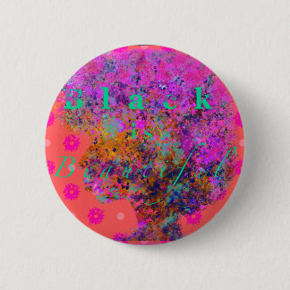 Zwart is prachtig ronde button 5,7 cm