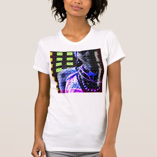 Zwart is prachtig t-shirt (Voorkant)