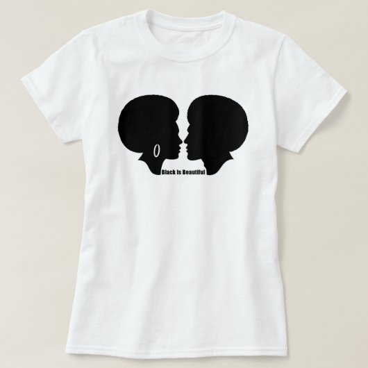 Zwart is prachtig T-shirt (Design voorkant)