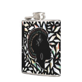 Zwart is prachtige diamanten vinylomhulling heupfles (Links)