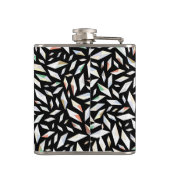 Zwart is prachtige diamanten vinylomhulling heupfles (Achterkant)