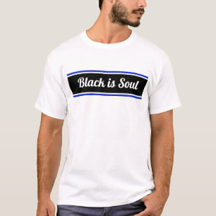 Zwart is Soul Editable-tekst T-shirt