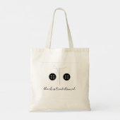 Zwart is traditioneel tote bag (Achterkant)