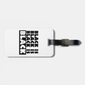 Zwart is zwart bagagelabel (Achterkant horizontaal)