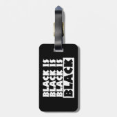 Zwart is zwart bagagelabel (Achterkant verticaal)