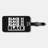 Zwart is zwart bagagelabel (Achterkant horizontaal)