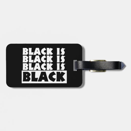 Zwart is zwart bagagelabel (Achterkant horizontaal)