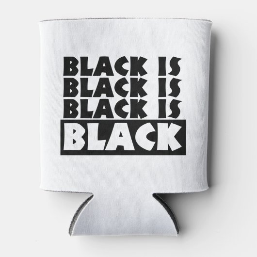 Zwart is zwart blikjeskoeler (Voorkant)