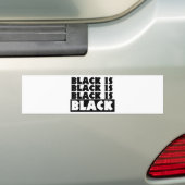 Zwart is zwart bumpersticker (Op auto)