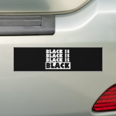 Zwart is zwart bumpersticker (Op auto)