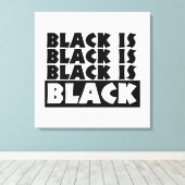 Zwart is zwart canvas afdruk (Insitu (Houten vloer))