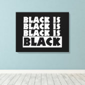 Zwart is zwart canvas afdruk (Insitu (Houten vloer))