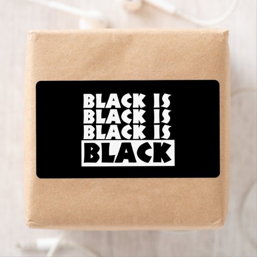Zwart is zwart etiket (Insitu)